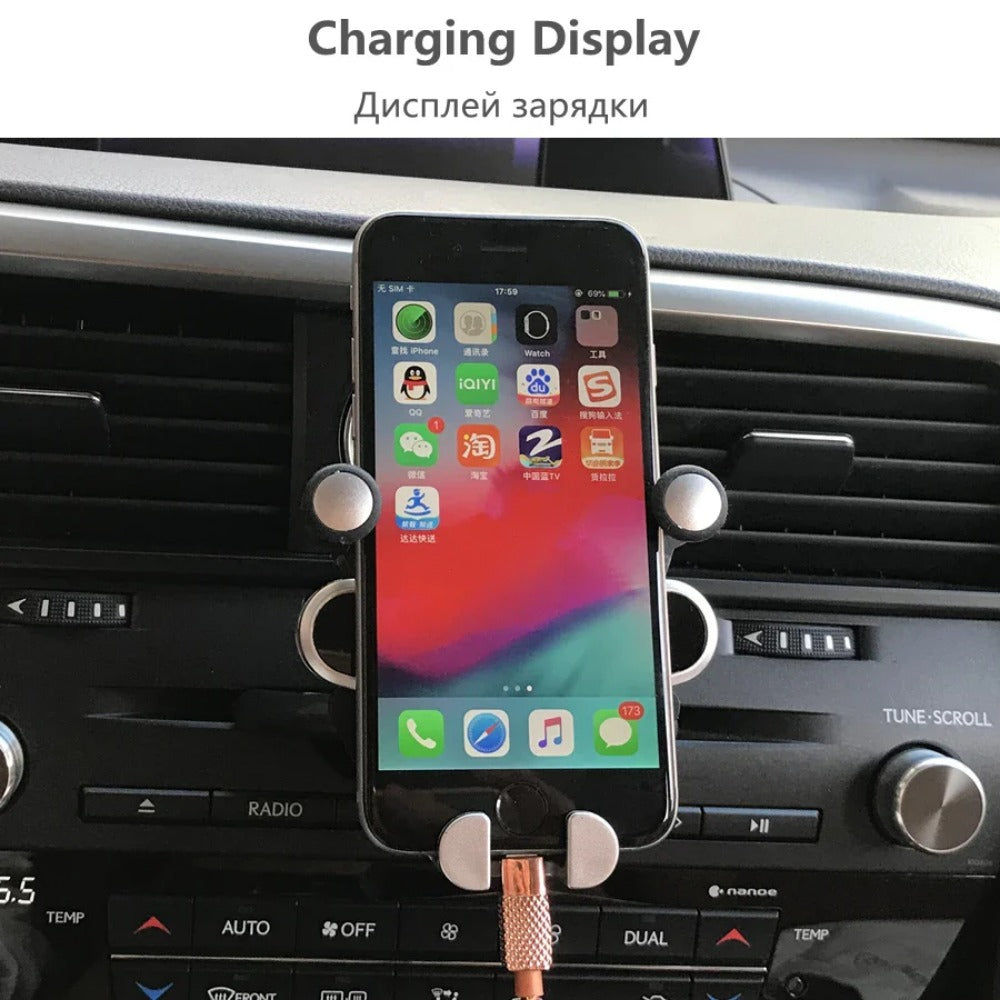 CD Slot Car Phone Holder - Gravity Mount for iPhone, Samsung, Mi & More