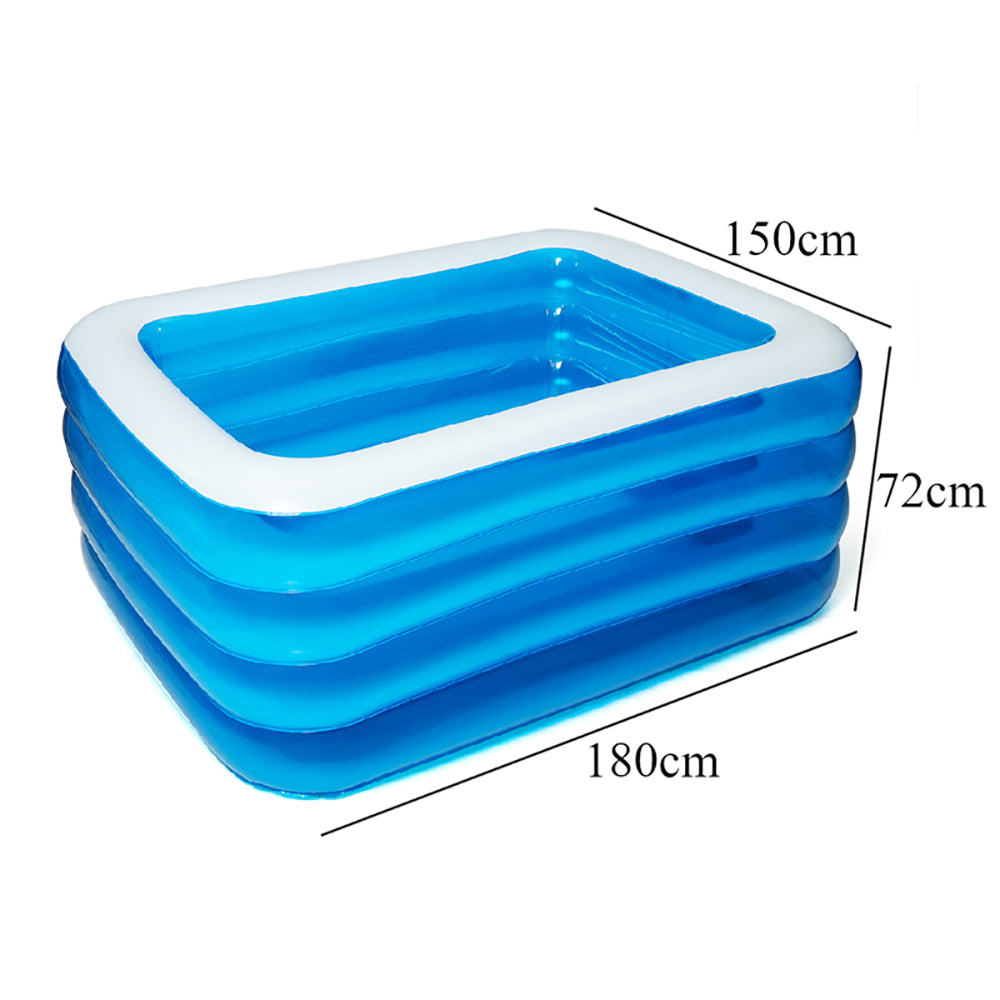 180cm*150cm*72cm Four-Layer Family Inflatable Swimming Pool Paddling Pool Summer Swimming Garden Outdoor For Children Adult