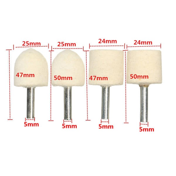 4pcs Wool Polishing Buffing Wheel For Final Polishing Process Working Tool