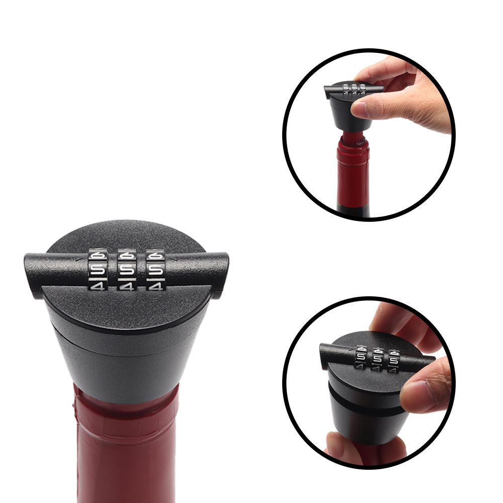 Wine Stopper with Password Combination Lock Creative Wine Bottle Stopper Lock