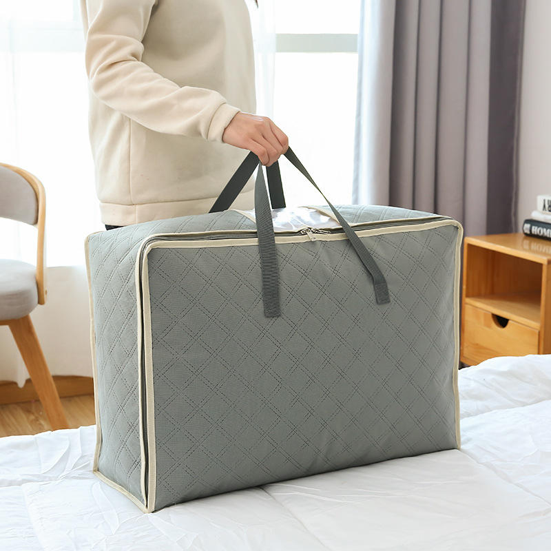 Non-Woven Quilts Storage Bag Moving Package Duffel Bag Moisture-Proof Clothing Bag