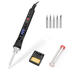 110V/220V 80W LED Digital Electric Soldering Iron with 5PC Welding Tips Soldering Tool Temperature Regulating Welding Iron