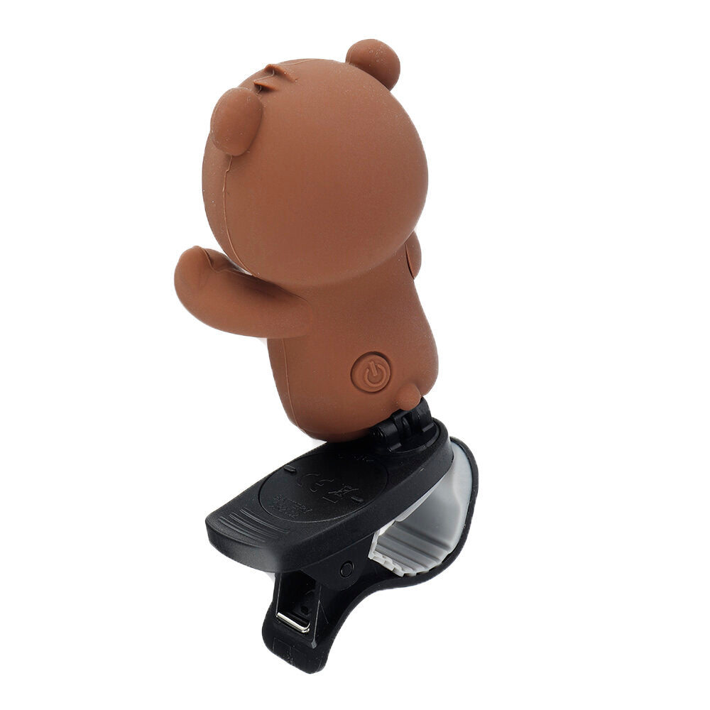 Acoustic Guitar Tuner Cute Cartoon Bear Clip-on Tuner Lcd Display for Guitar B Ukulele Violin Easy to Use