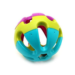 ABS Plastic Dog Toy Happy Jingle Bell Ball Chewing Ball Funny Pet Interactive Fetch Play