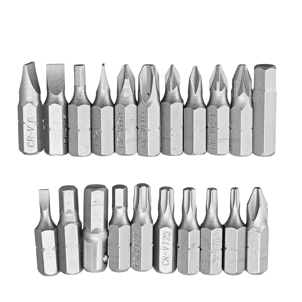 34pcs Screwdriver Bit Set Slotted Phillips Hex Torx Screwdriver Bits Nut Bit Holder