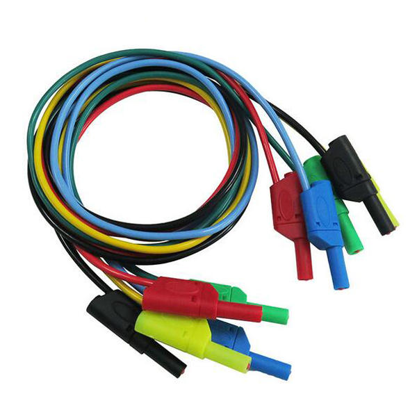 5Pcs 5 Colours 1M 4mm Banana to Banana Plug Soft Silicone Test Cable Lead for Multimeter