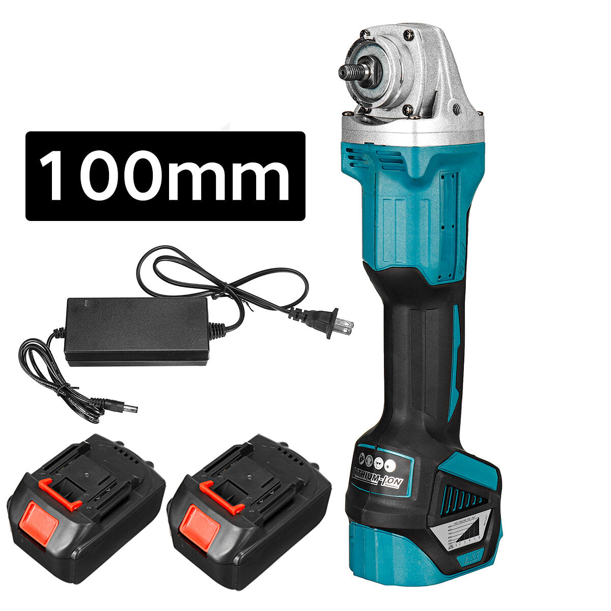 100mm Brushless Angle Grinder 6 Gear Adjustable Electric Polishing Machine W/ 1 or 2 Battery