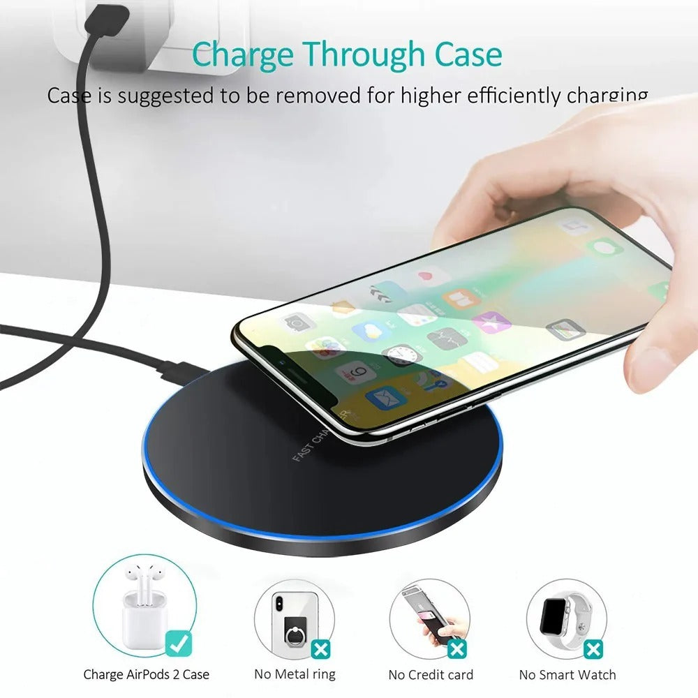 100W Fast Wireless Charger for iPhone, Samsung, Xiaomi, Hui - Induction Pad