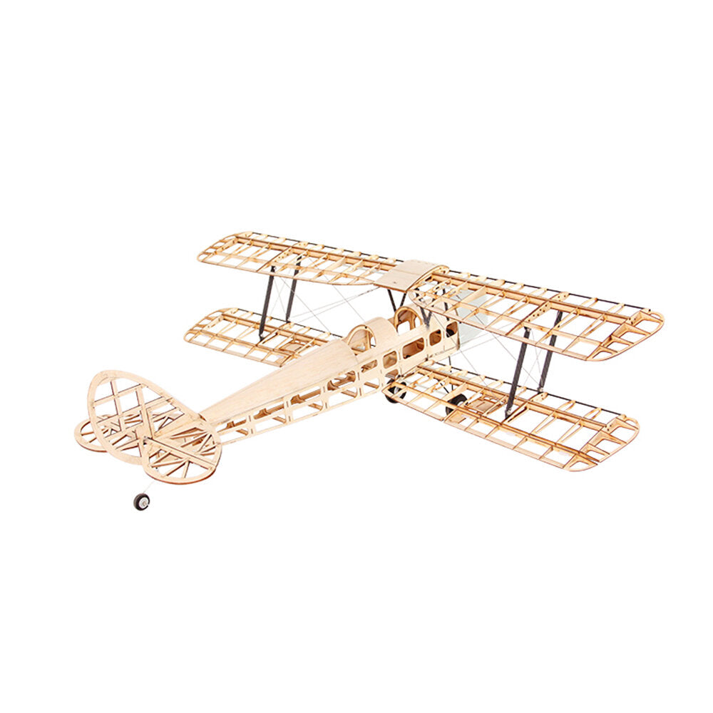 1020mm Wingspan Balsa Wood Biplane Trainer RC Airplane KIT