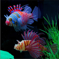 Glow In The Dark Artificial Aquarium Lionfish Ornament Fish Tank Jellyfish Decorations