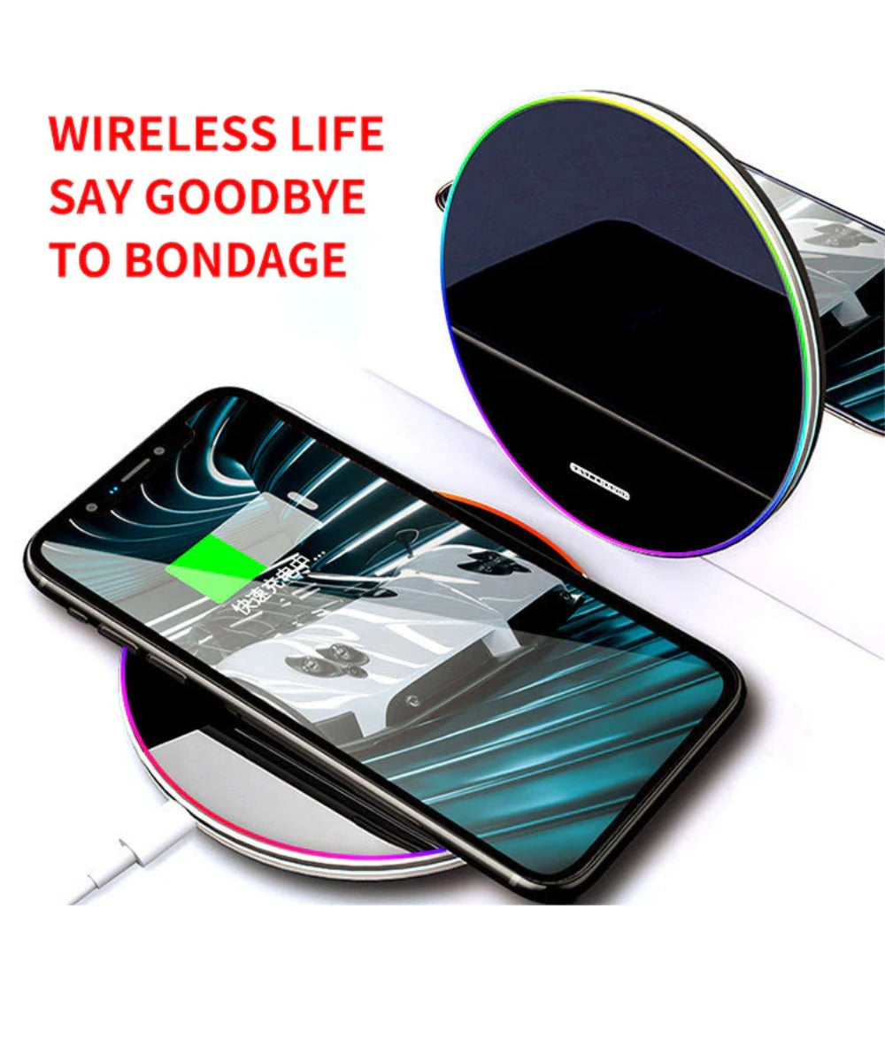 Fast Wireless Charger Pad for iPhone 14 Pro Max, Samsung, Xiaomi - 15W/10W/7.5W/5W