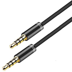 Male to Male Audio Cable 4 Pole Stereo Aux Cable/Auxiliary Cable/Aux Cord for Headphones / Smartphone/Tablets/ Headset/ PC/ Laptop 2PCS 3.5mm