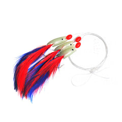 1 pc Soft Fishing Lures 3cm 4g Luminous Fishing Baits with Feather Tail Outdoor Fishing Tools