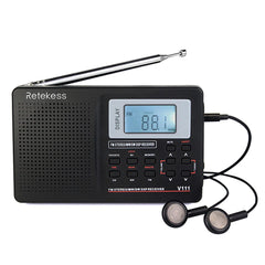 Full Band Radio FM MW SW Stereo Station Receiver Portable Clock Alarm