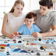 Parent-Child Play Indoor Outdoor Kid's Traffic Parking Lot Car Map Rug Nordic Portable Game Mat Baby Room Carpet