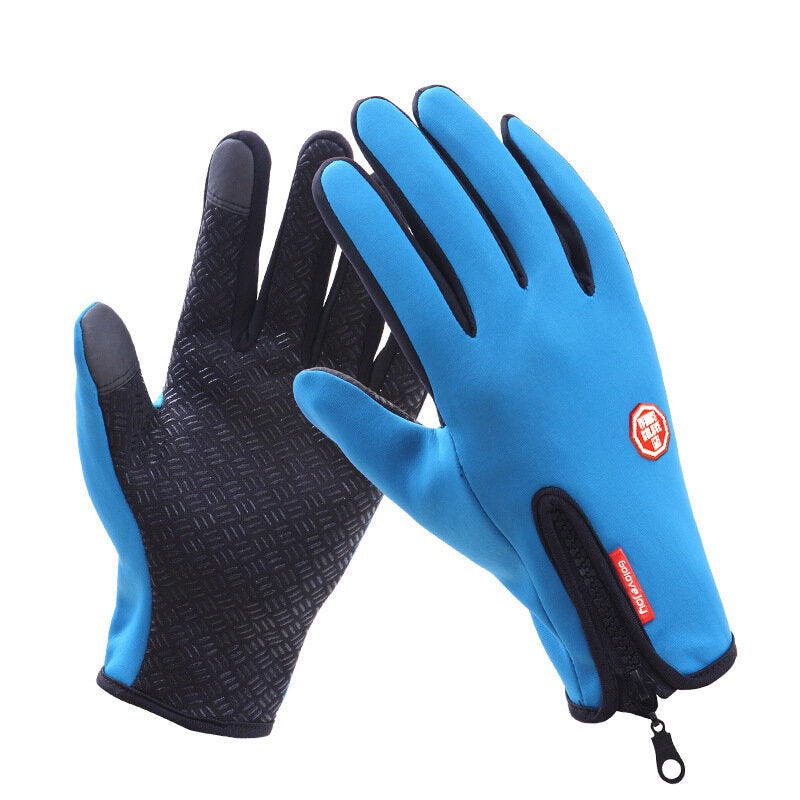 1 Pair Unisex Waterproof Winter Warm Cycling Gloves Touch Screen for Driving Hiking Skiing Gloves