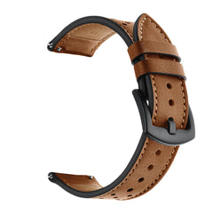 22mm Replacement Genuine Leather Watch Band for Sports Smart Watch