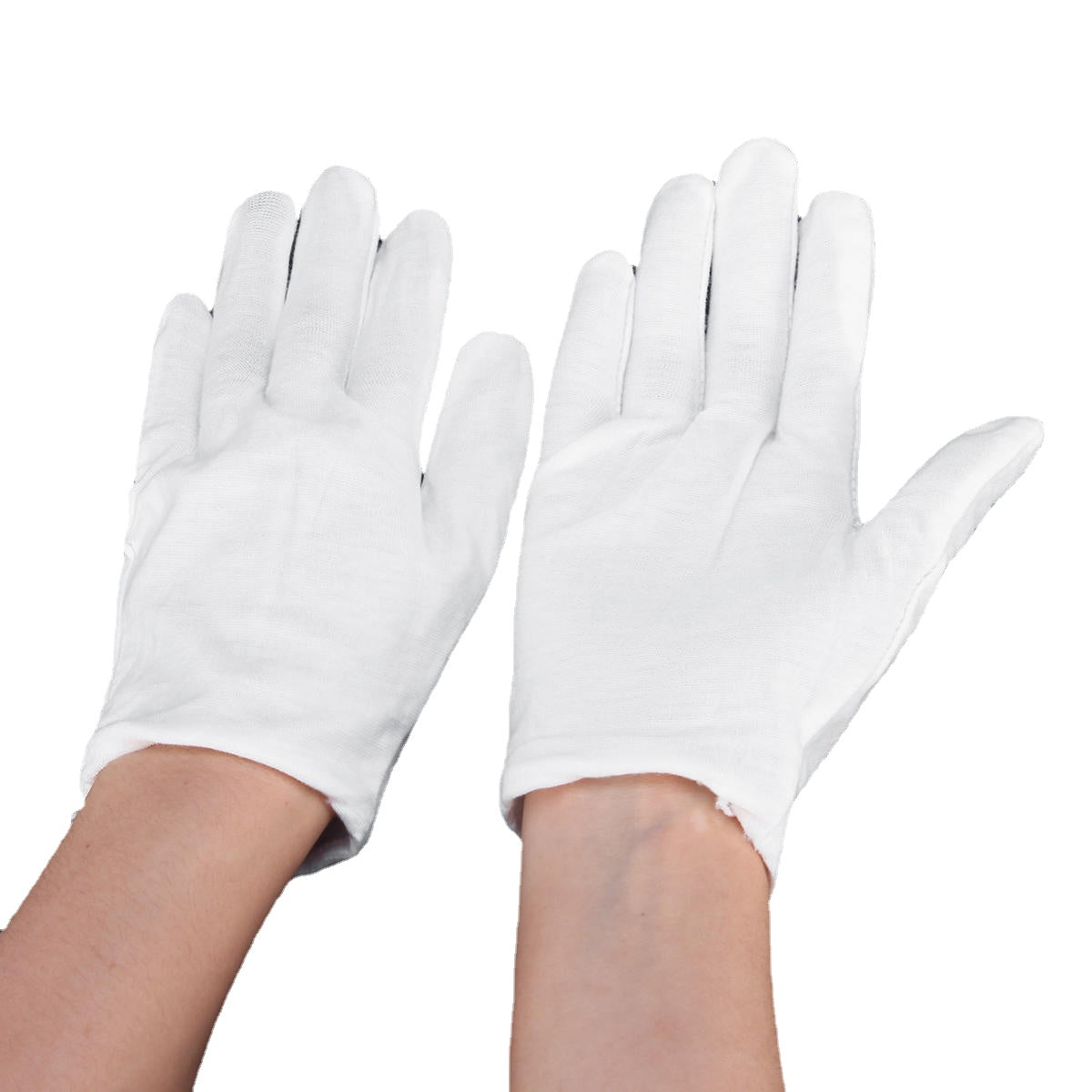 12 Pairs Non-Slip Work Gloves Etiquette Cooling Gloves Workshop Labor White