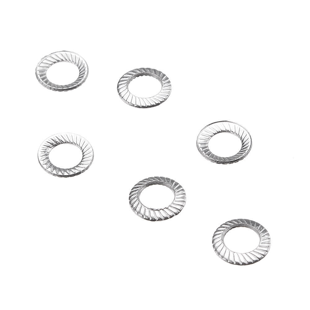 100Pcs M3 M4 Stainless Steel Double-sided Tooth Washers Ribbed Safety Spring Lock Anti-slip Washer