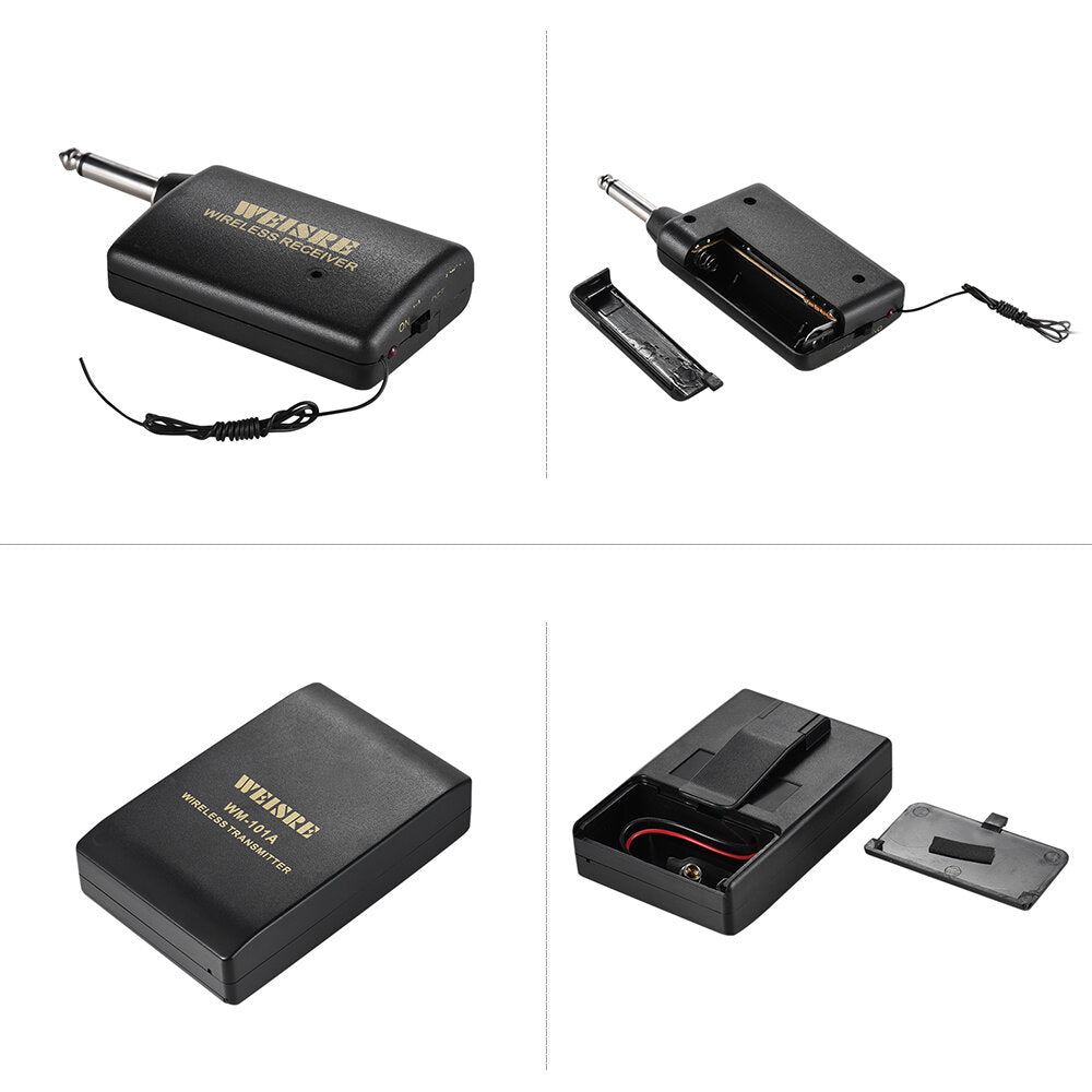 Wireless FM Transmitter Receiver Lavalier Lapel Clip Microphone Mic System 20M Receive Range