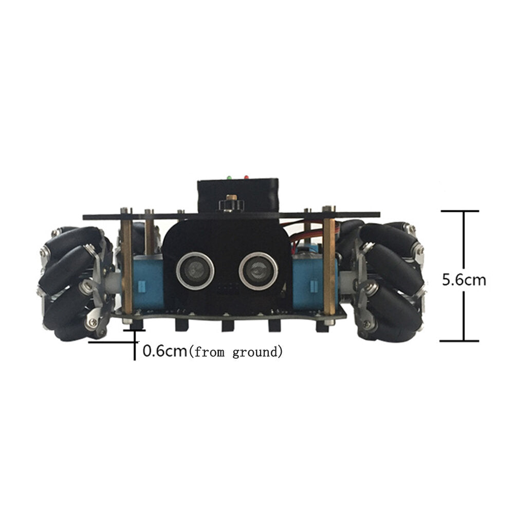 DIY Programmable Ultrasonic Avoidance With Omni Wheels Smart RC Robot Arm Tank Compatible