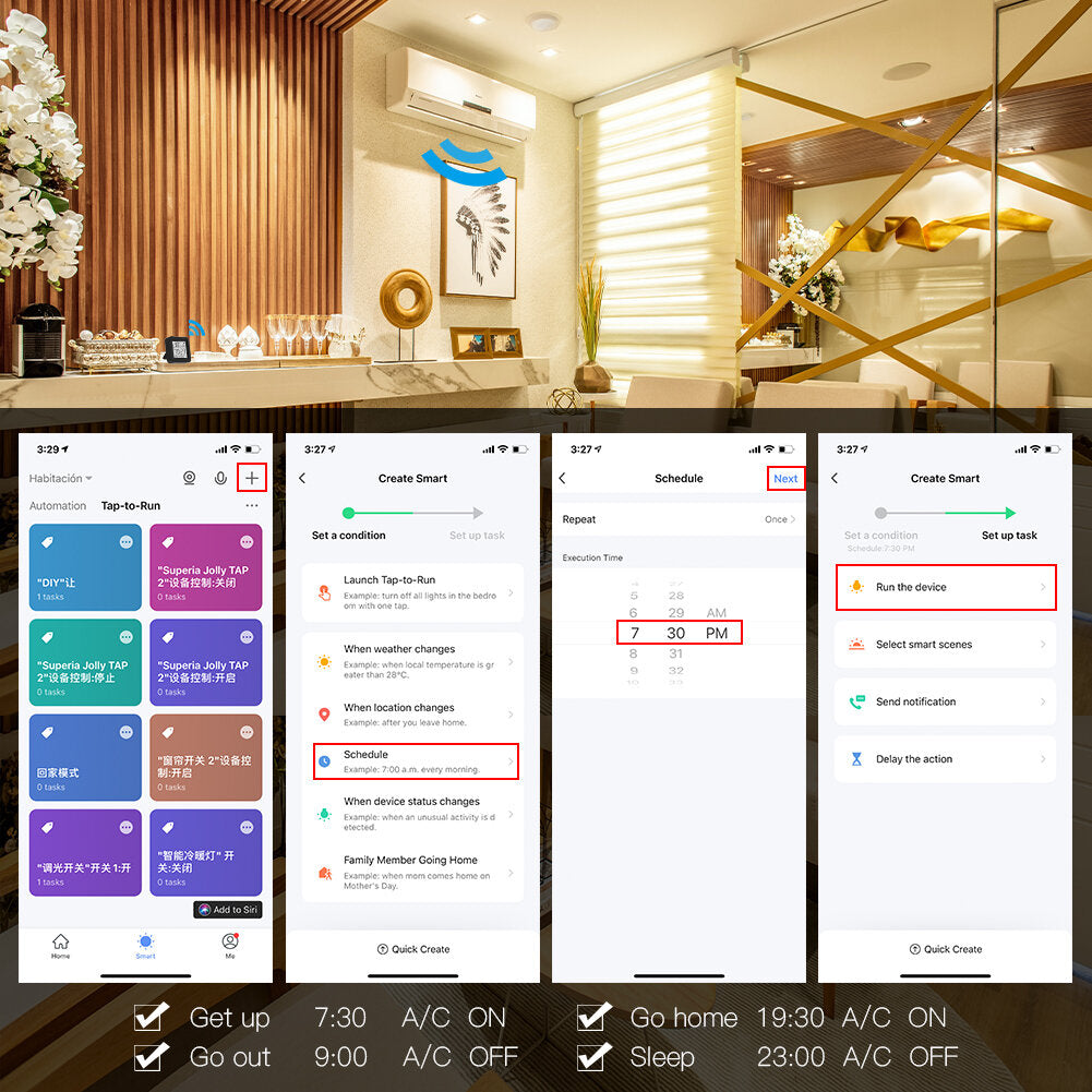 WiFi Tuya Smart IR Remote Control Temperature and Humidity Sensor for Air Conditioner TV AC Works with Alexa Google Home