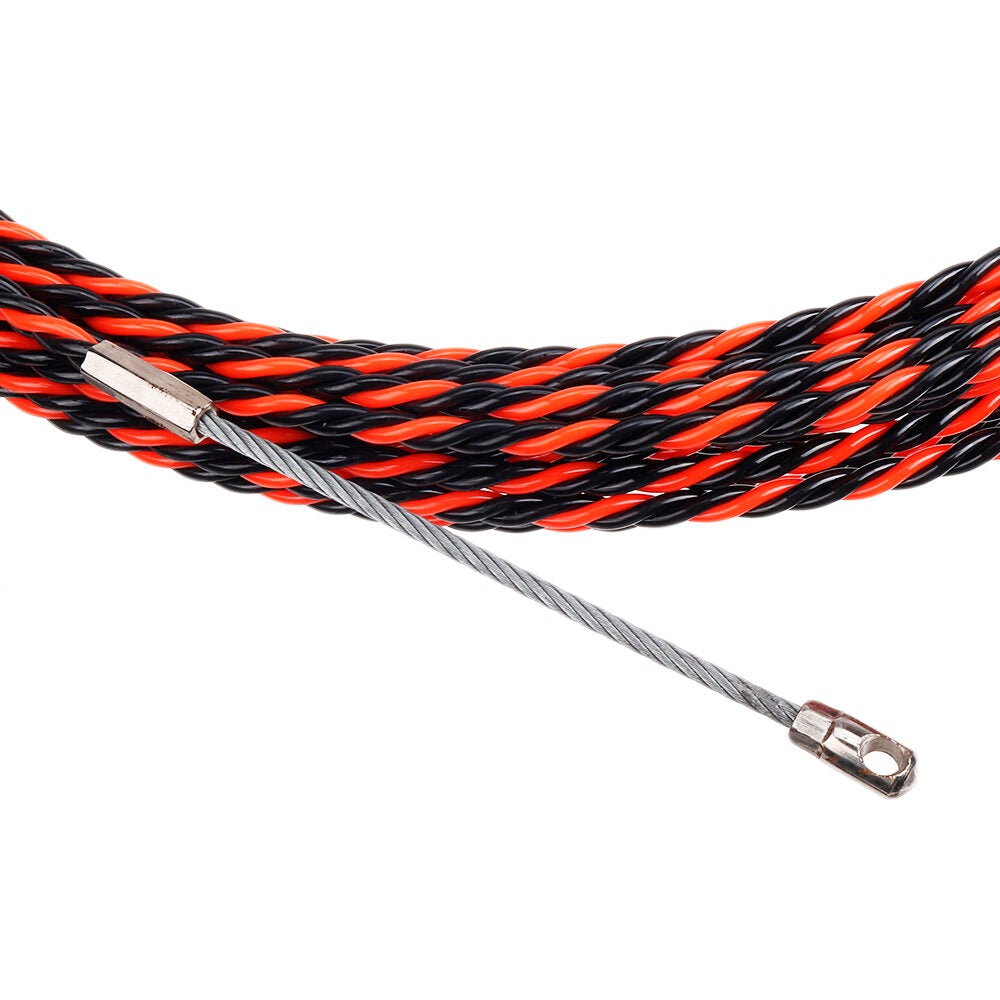 2Pcs 20m Electric Spiral Cable Push Puller Conduit Snake Cable Rodder Fish Tape Wire Guide
