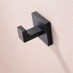 Matte Black Stainless Steel Strong Cup Hook Home Bathroom Hanger Holder Wall Robe Rails Rack