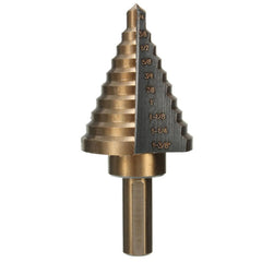 1/4 to 1-3/8 Inch HSS Cobalt Step Drill Bit Universal Shank Multiple Hole