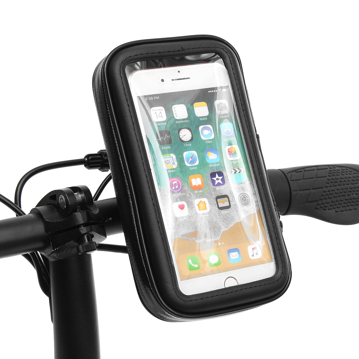 Universal Electric Bicycle Handlebar Phone GPS Holder Non-Slip Rubber Grip Waterproof Motorcycle Mobile Phone Support