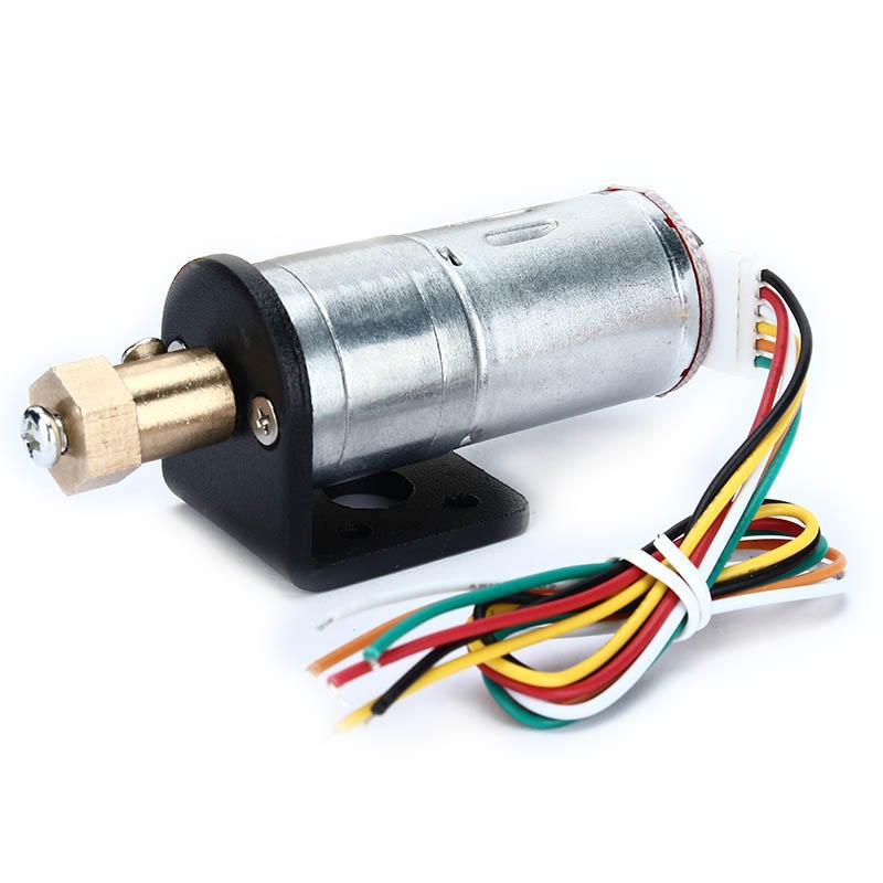 6V 210RPM Encoder Motor DC Gear Motor with Mounting Bracket and Wheel