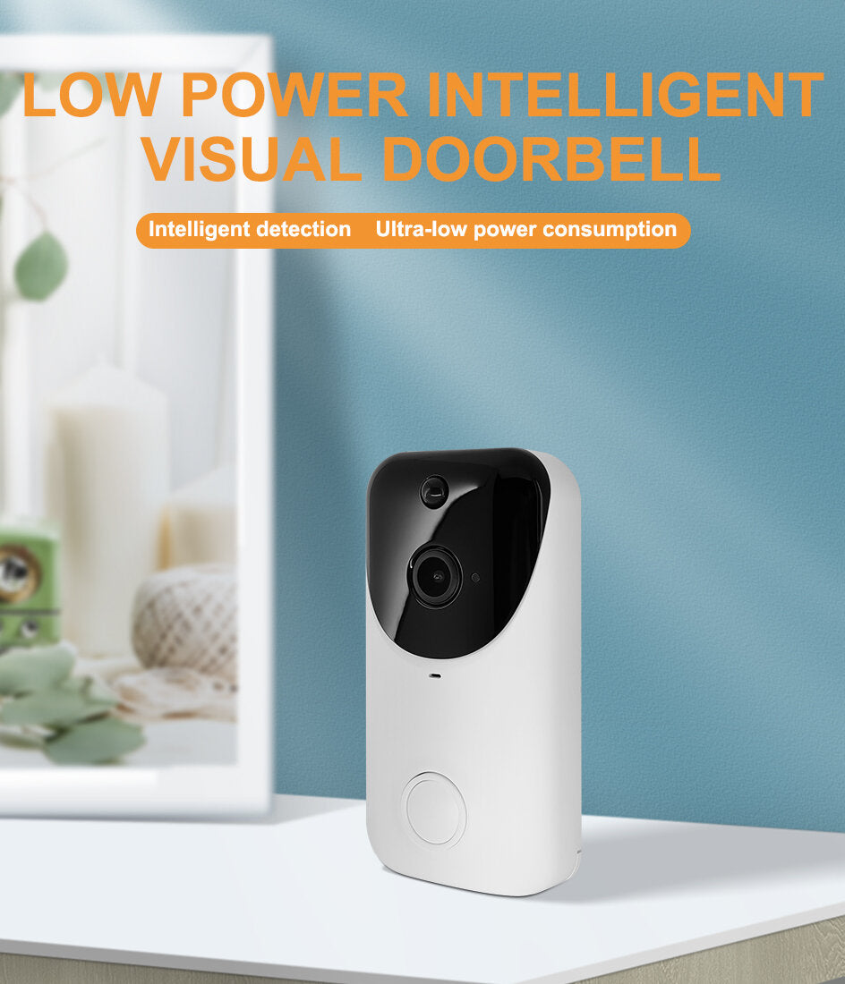 1080P 2MP WiFi Wireless Video Doorbell Camera IP65 Waterproof Security Surveillance with Infrared Night Vision Intelligent