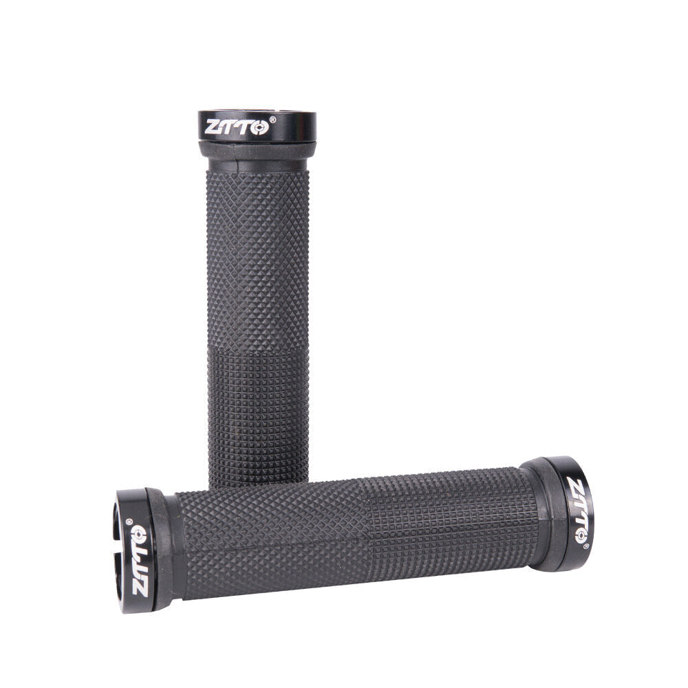 22mm 34x130mm Anti-slip Bilateral Locking Available Aluminum Alloy Rubber 1 Pair x Bicycle Grip Mountain Bikes Grip