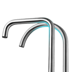 Stainless Steel Kitchen Basin Sink Faucet Tap 360 Rotation Hot Cold Mixer Single Handle Deck Mount