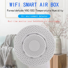 Smart Wifi Air Box APP Remote Control Formaldehyde/VOC/CO2/Temperature/Humidity Detector