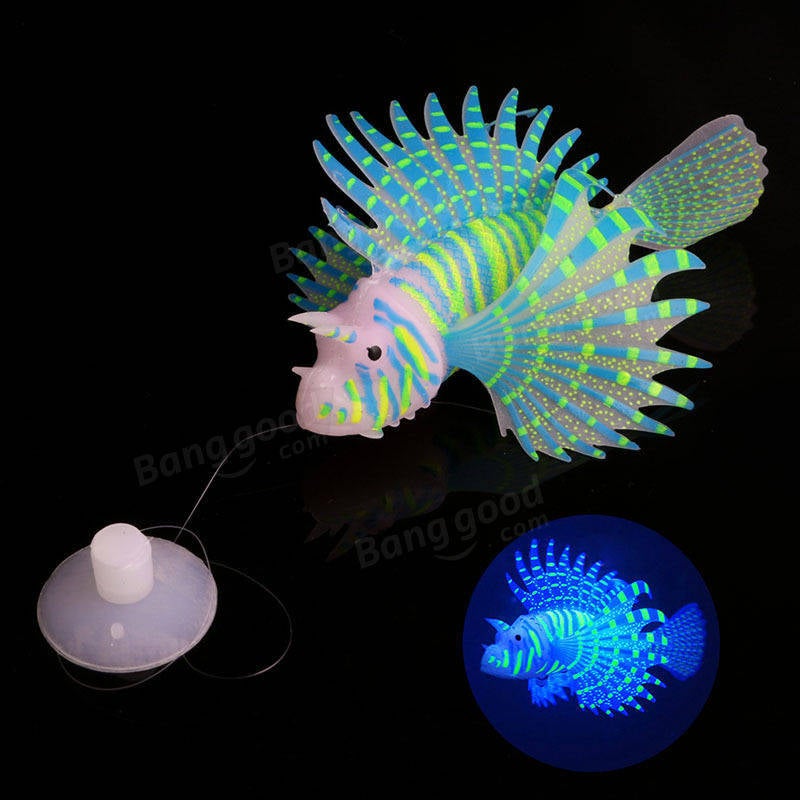Aquarium Ornament Glowing Effect Silicone Artificial Decoration for Fish Tank