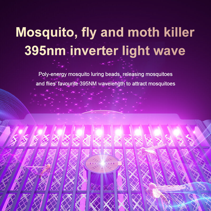 Cordless Rechargeable Electric Mosquito Zapper Lamp with 1200mAh Battery for Indoor/Outdoor Use