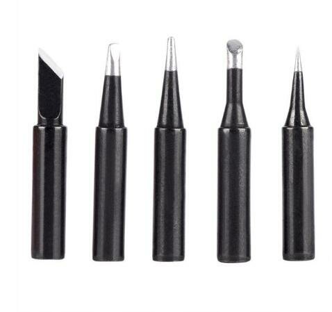 5Pcs 60W/80W Lead Soldering Iron Tips Replacement for Soldering Repair Station and Soldering Iron Kit