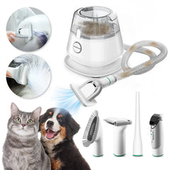 Pet Hair Trimmer & Vacuum for Dogs/Cats, 10KPa Suction, 1.2L Dust Box, Low Noise Clippers