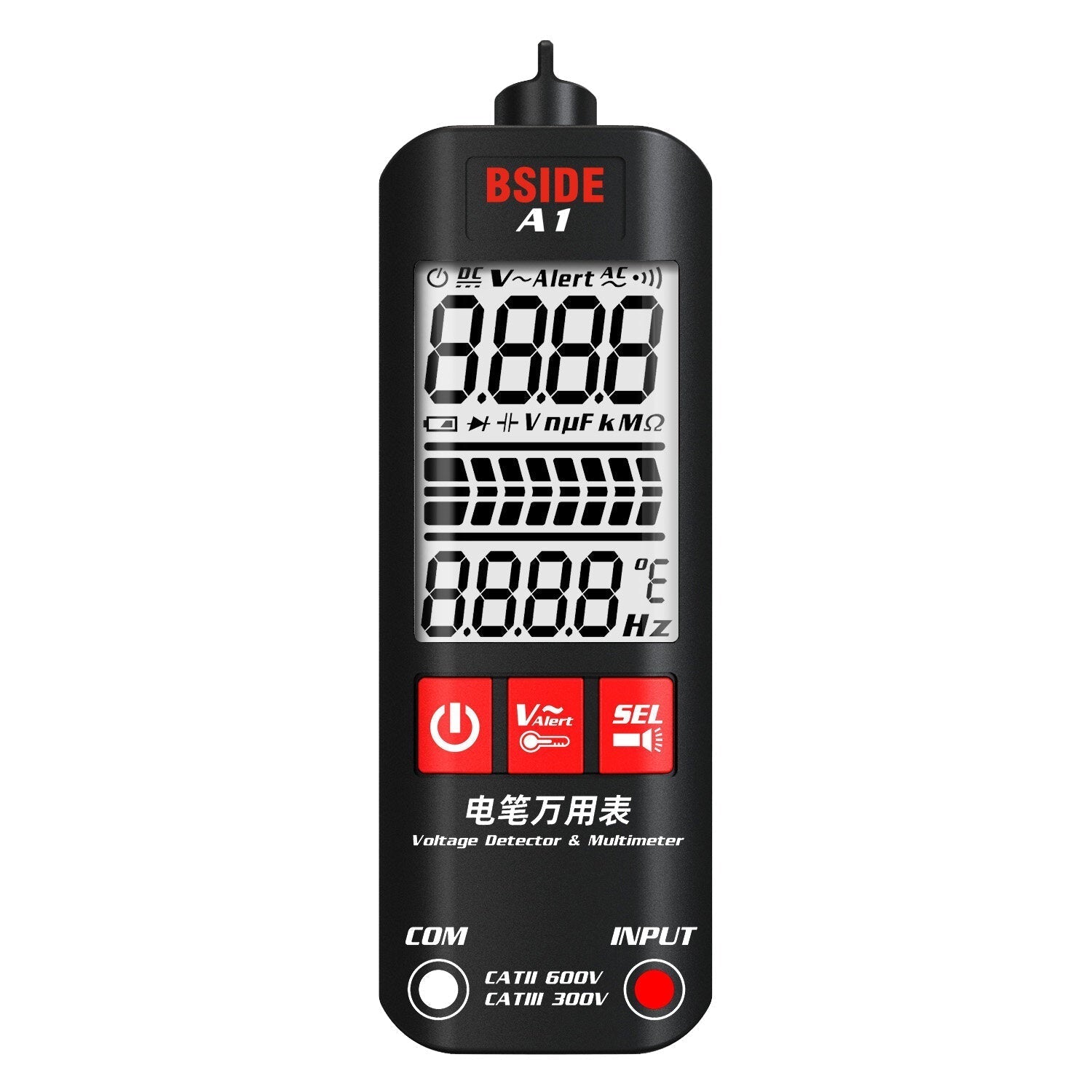 Dual-mode Smart True RMS Multimeter Non-contact AC DC Voltage Tester with Flashlight
