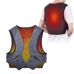 60C Electric Heated Warm Waistcoat 3-levels Quick Heating Washable Far Infrared Heating Vest Outdoor Climbing Snowmobile Motorcycling Jacket for Women Men