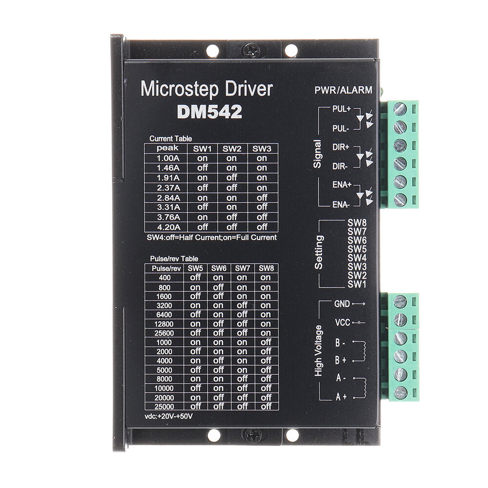 DSP Digital DM542 128 Stepper Motor Driver 4.2A DC9-42V For Nema 17/23/34 Stepper Motor CNC Engraving Machine