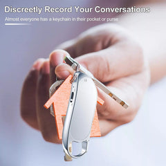 Keychain Digital Voice Recorder Activated Recording USB Flash Drive Audio Sound Dictaphone Portable MP3 Player