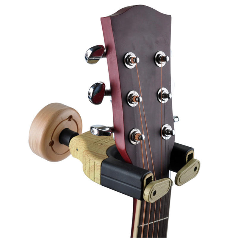 Wall Mount Hooks Stand Wooden Guitar Hanger Holder Two Color