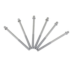 6 Pcs Metal Drum Tension Rods Drum Bolts Musical Percussion Instrument Parts