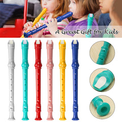 8 Hole Soprano Recorder Descant Kid Early Education Musical Instrument With Cleaning Rod and Black Storage Bag