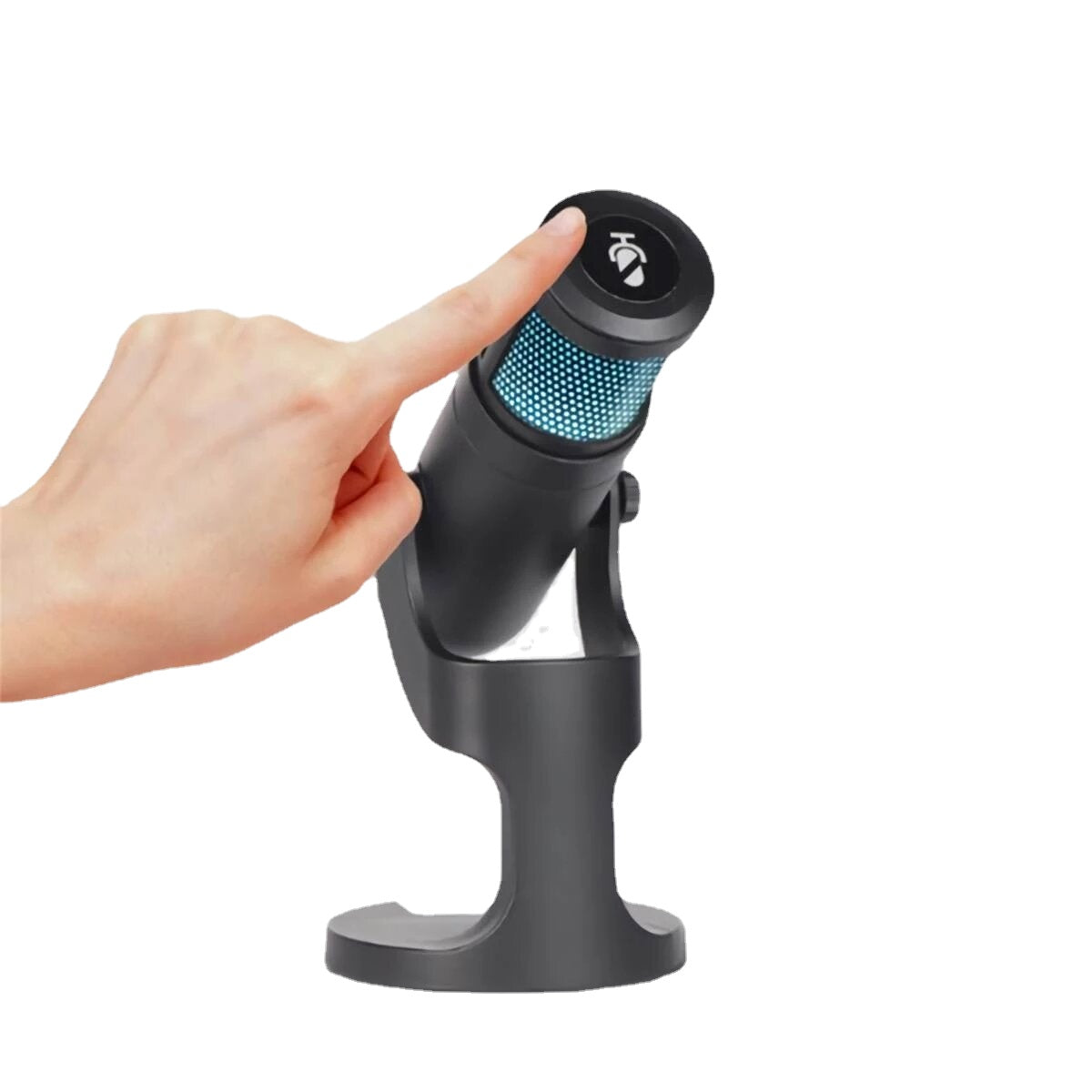 USB Microphone Stand Gaming Live Streaming RGB Light Condenser for Recording PC Computer