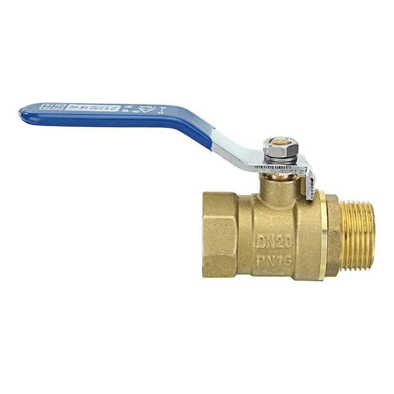 3/8" 1/2" 3/4" Brass Ball Valves Two Piece Inline Lever Handle BSP Male x Female Thread