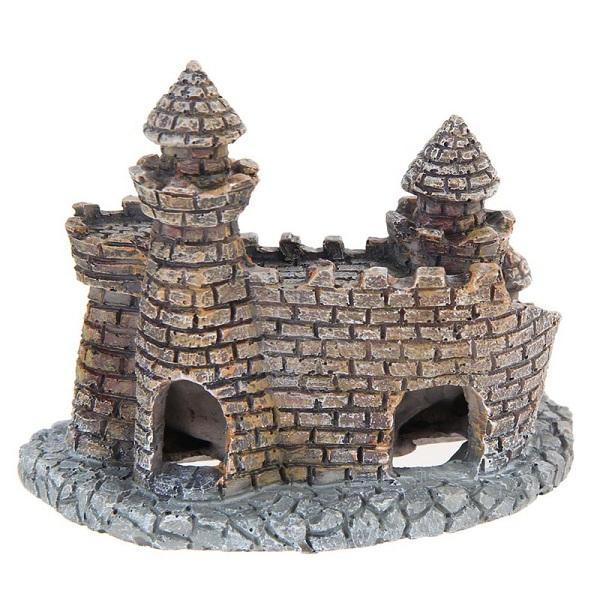 Aquarium Decoration Wizard's Castle Fish Tank Shelter House Hand Painted Realistic Castle