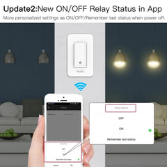 WiFi Smart Light Switch Control by Smart Life/Tuya APP Works with Alexa Google Home for Voice Control